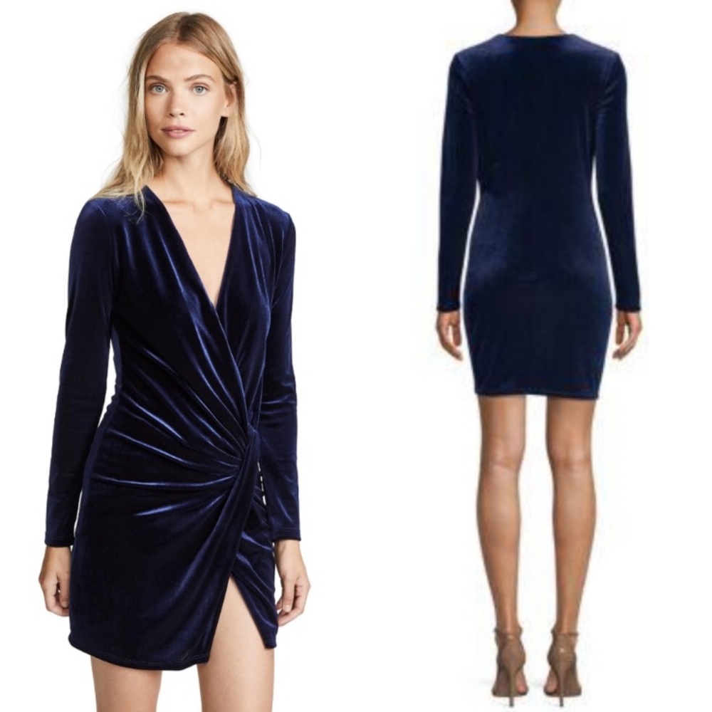 Black Halo velvet dress